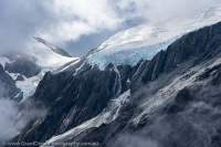 McCardell Glacier (Mt Dechen) from Solution Range, Hooker - Landsborough Wilderness Area, Southern Alps, New Zealand.